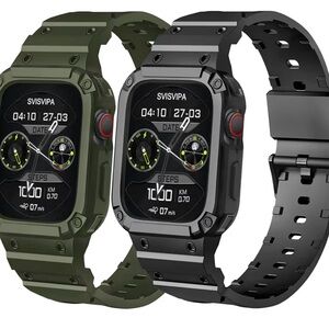 Rugged Smartwatch bands - Black and Green